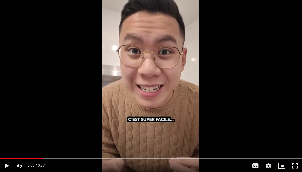 Video of French TikTok creator talking about IPSOS iSay